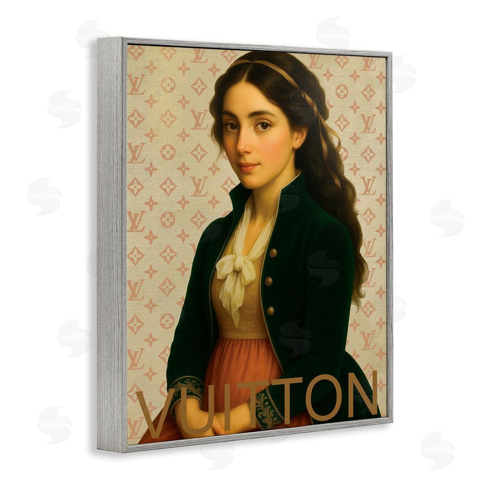 Grotto Studios Glam Gentlewoman in Spring Gray Framed Giclee Wall Art Print