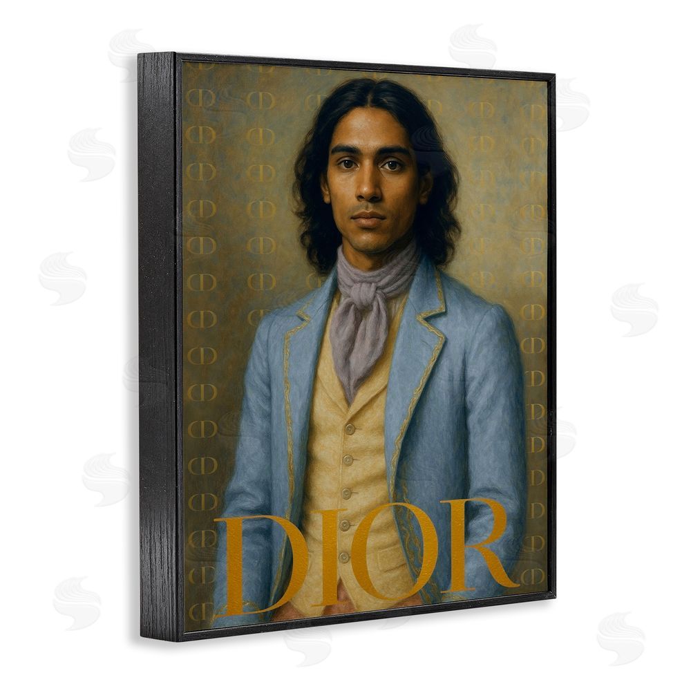 Grotto Studios Iconic Gentleman Fashion Black Framed Giclee Wall Art Print