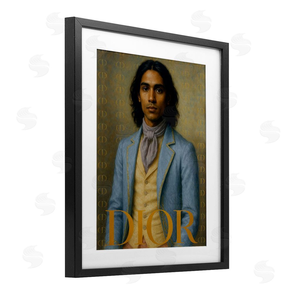 Grotto Studios Iconic Gentleman Fashion Black Framed Print Under Glass Wall Art