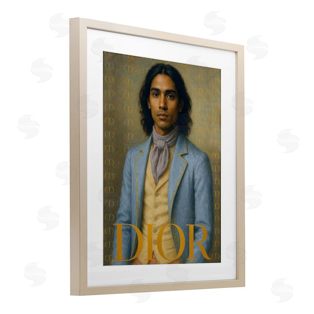 Grotto Studios Iconic Gentleman Fashion Birch Framed Print Under Glass Wall Art