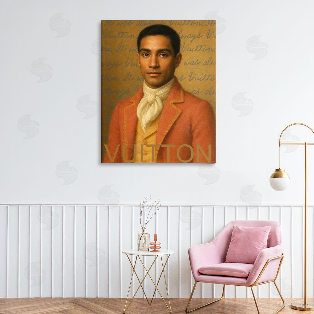 Grotto Studios Vintage Fashion Gent Stretched Canvas Wall Art in Room