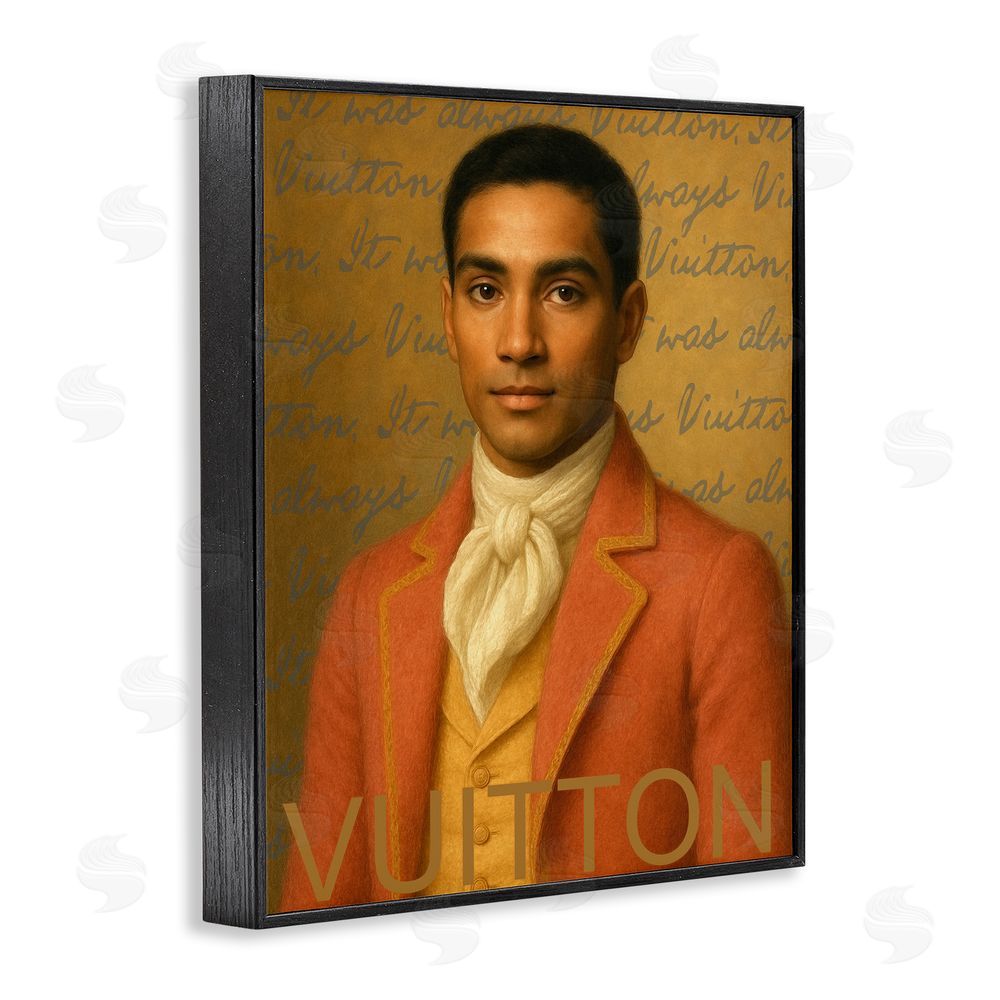 Grotto Studios Vintage Fashion Gent Black Framed Giclee Wall Art Print