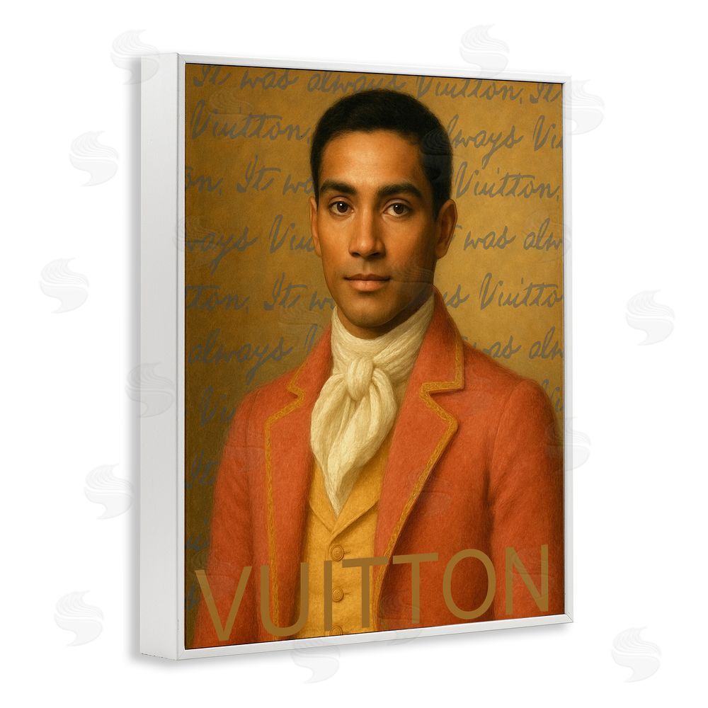 Grotto Studios Vintage Fashion Gent White Framed Giclee Wall Art Print
