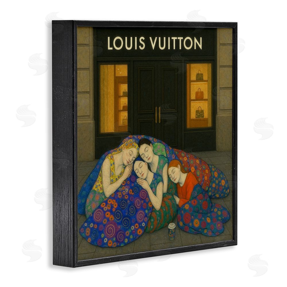 Grotto Studios Iconic Style Fashion Shop Black Framed Giclee Wall Art Print