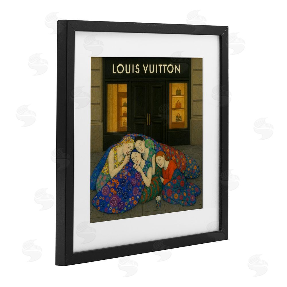 Grotto Studios Iconic Style Fashion Shop Black Framed Print Under Glass Wall Art