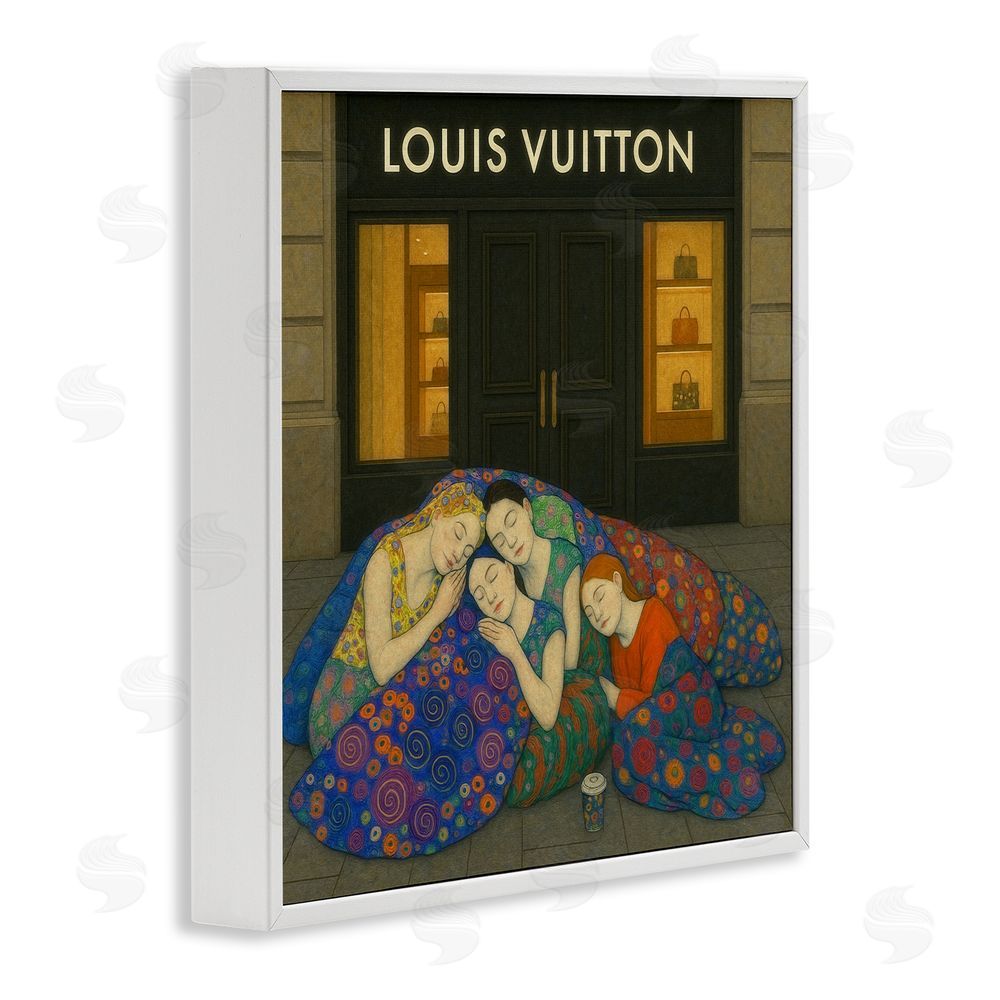 Grotto Studios Iconic Style Fashion Shop White Framed Giclee Wall Art Print