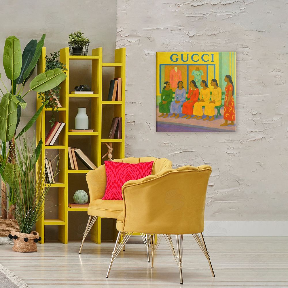 Grotto Studios Gaugin Style Glam Stretched Canvas Wall Art in Room
