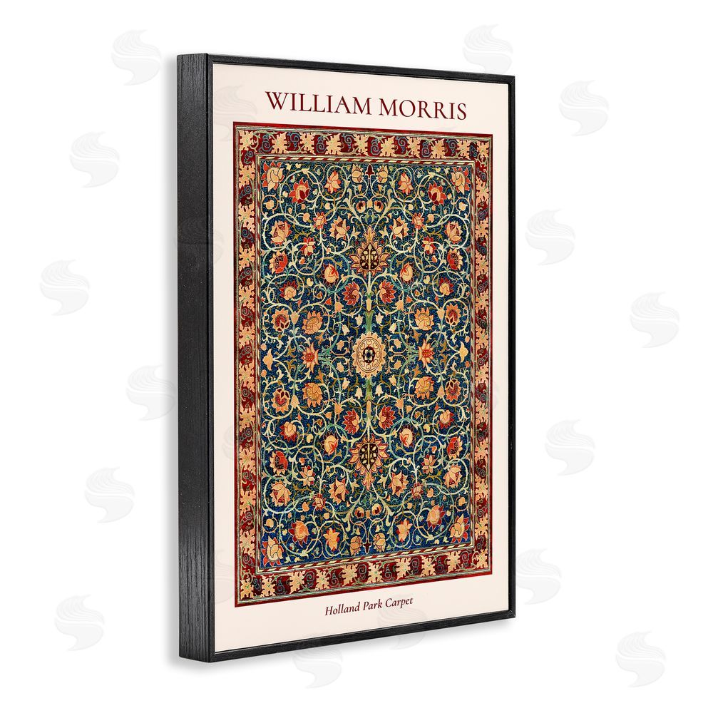Vintage Hustle Holland Park William Morris Design Black Framed Giclee Wall Art Print
