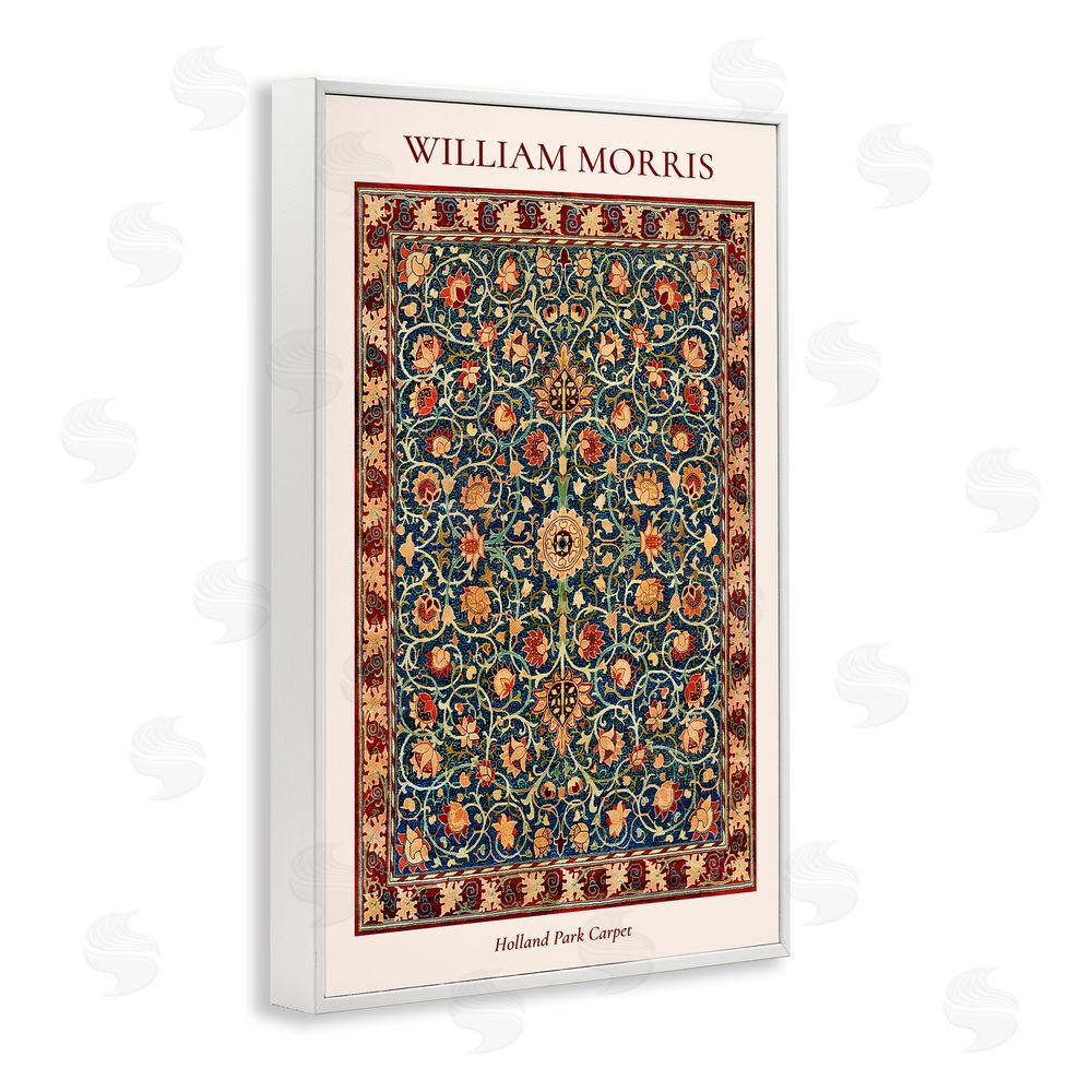Vintage Hustle Holland Park William Morris Design White Framed Giclee Wall Art Print