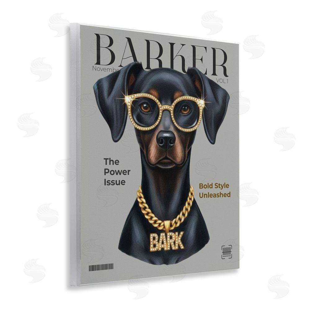 A Barefoot Stylist Barker Dog Fashion Magazine Wall Plaque Art Print