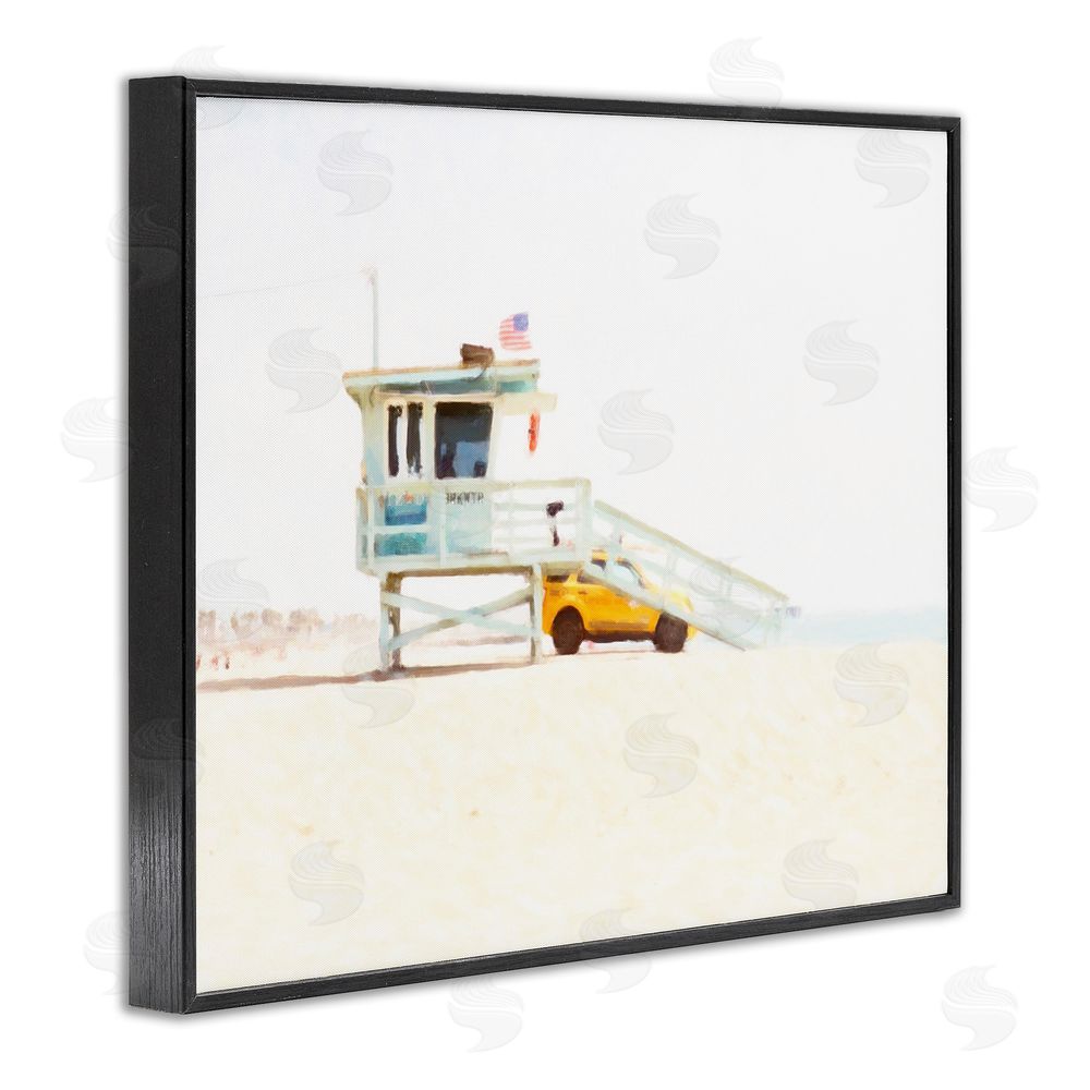 Kim Curinga Soft Light Lifeguard Station Black Framed Giclee Wall Art Print