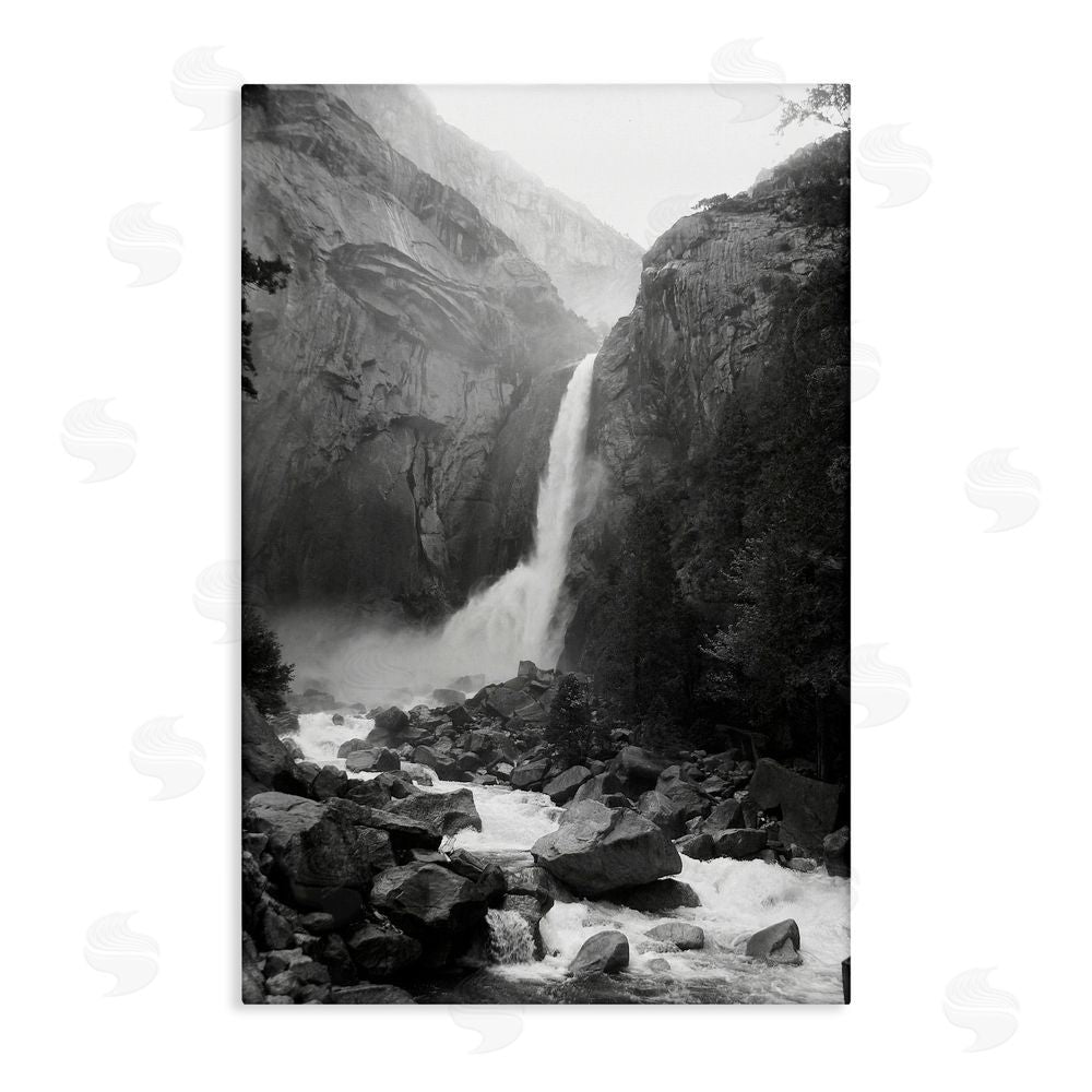 Kim Curinga Rocky Yosemite Falls Stretched Canvas Wall Art Print