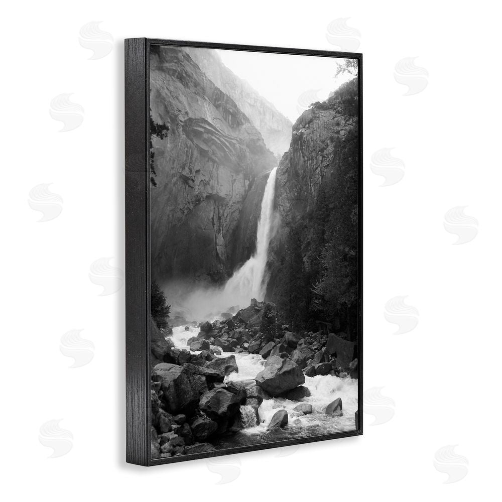 Kim Curinga Rocky Yosemite Falls Black Framed Giclee Wall Art Print
