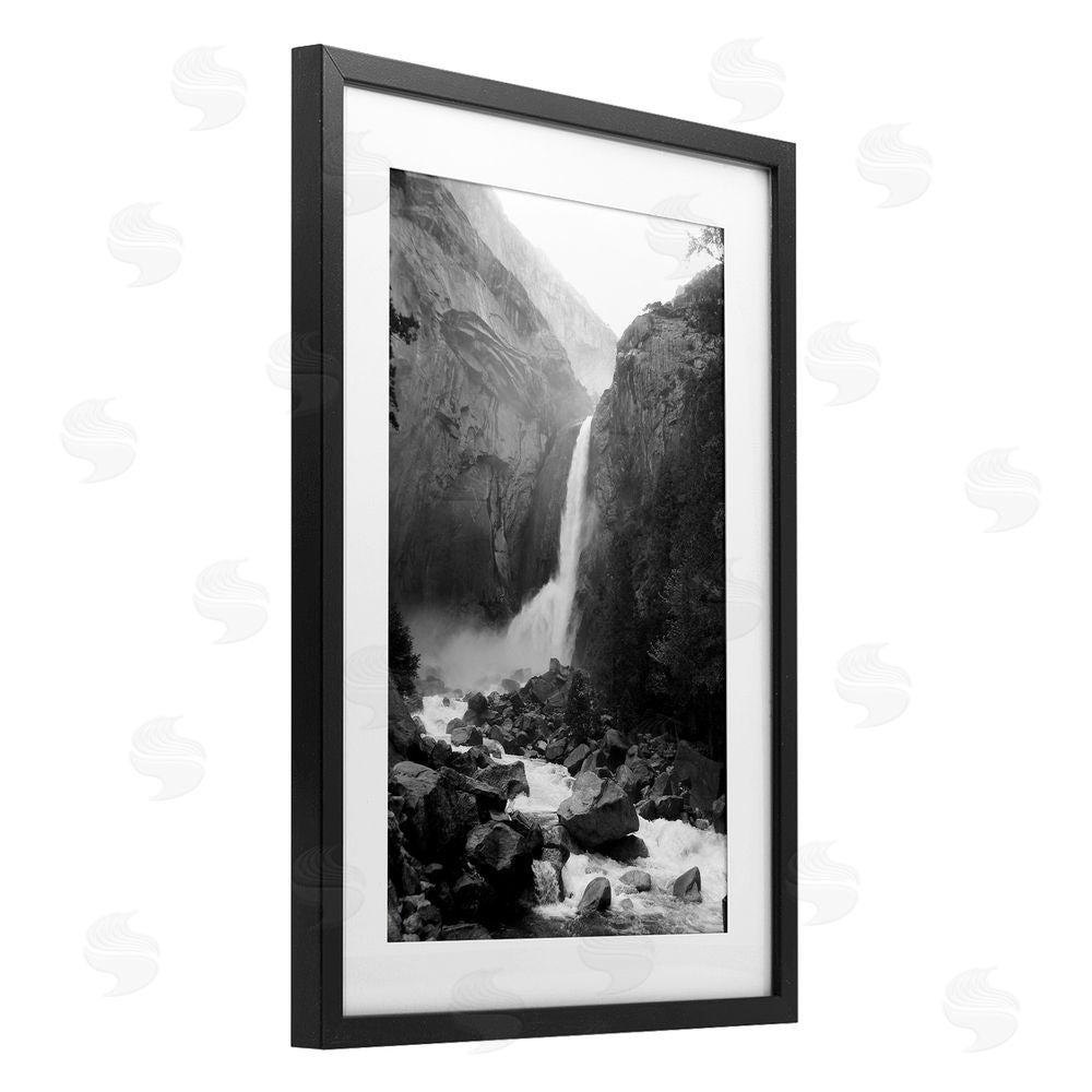 Kim Curinga Rocky Yosemite Falls Black Framed Print Under Glass Wall Art