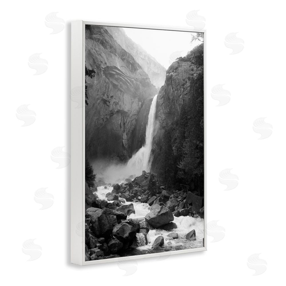 Kim Curinga Rocky Yosemite Falls White Framed Giclee Wall Art Print