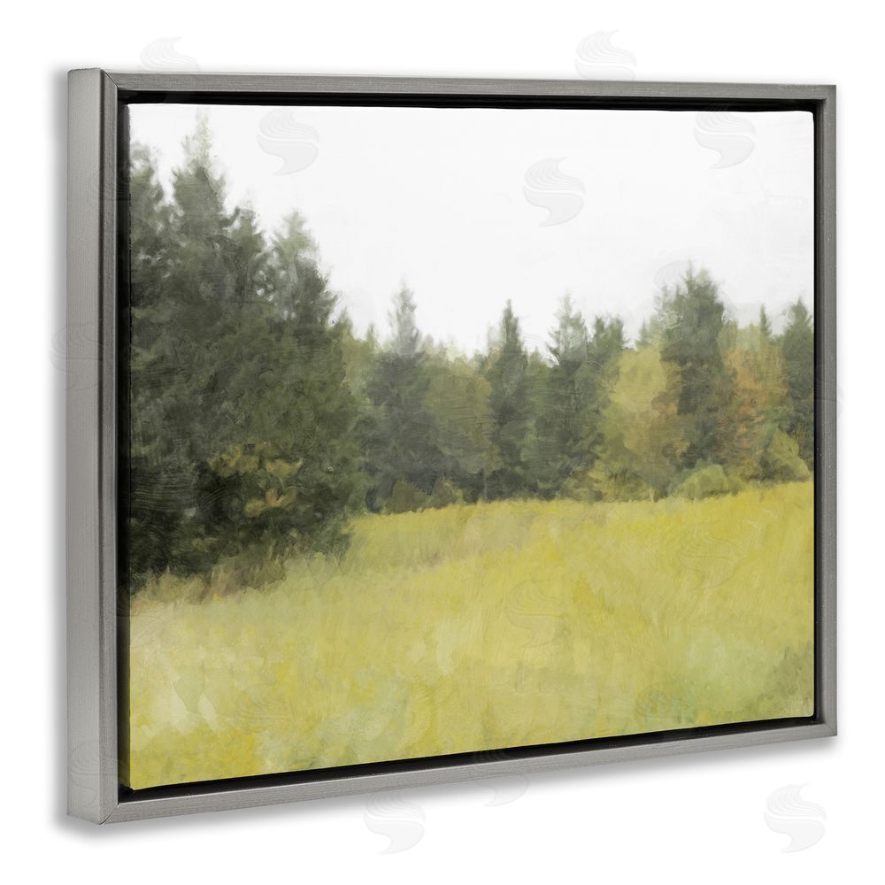 Kim Curinga The Forest's Vast Clearing Gray Floating Frame Canvas Wall Art Print