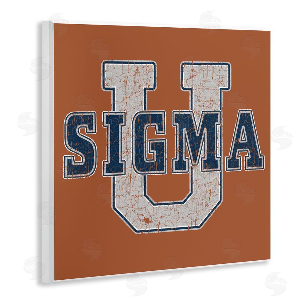 Grotto Studios Sigma University on Brown Wall Plaque Art Print