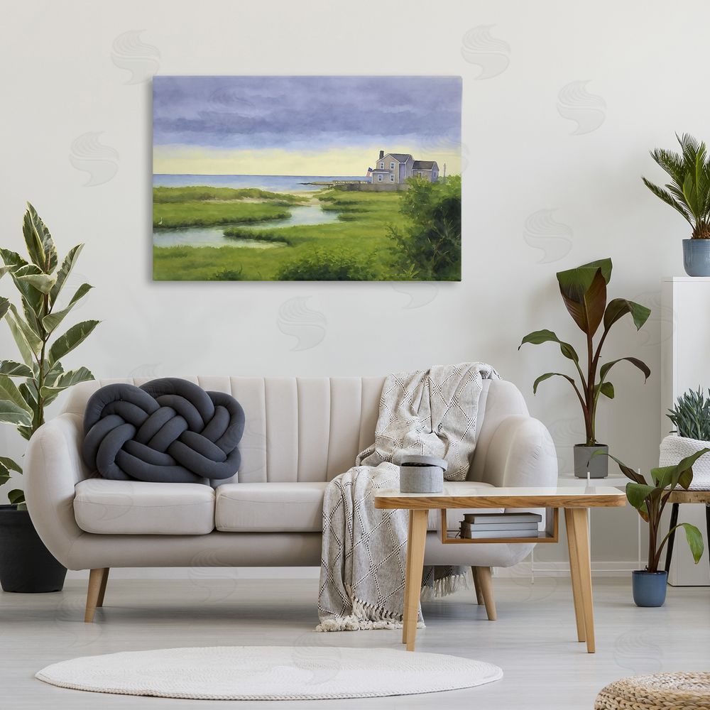 Grotto Studios Marshside Serenity on Cape Stretched Canvas Wall Art in Room