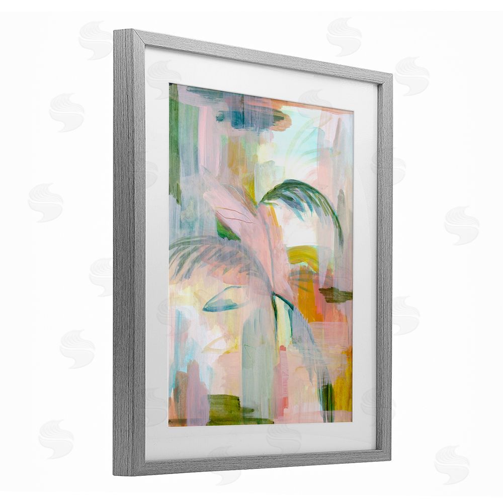 Gemma Bardot Palm City Expression Gray Framed Print Under Glass Wall Art