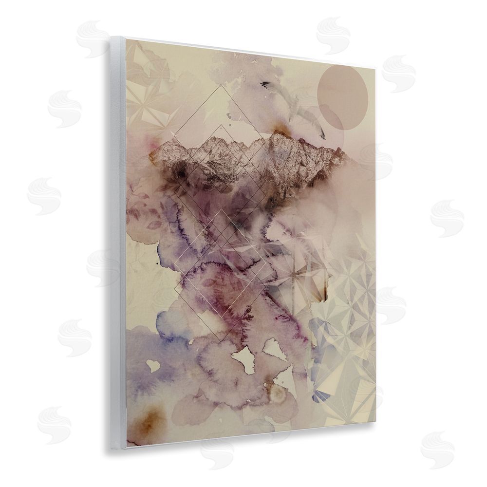 Gemma Bardot Dust Abstract with Geometrics Wooden Wall Plaque Art Print