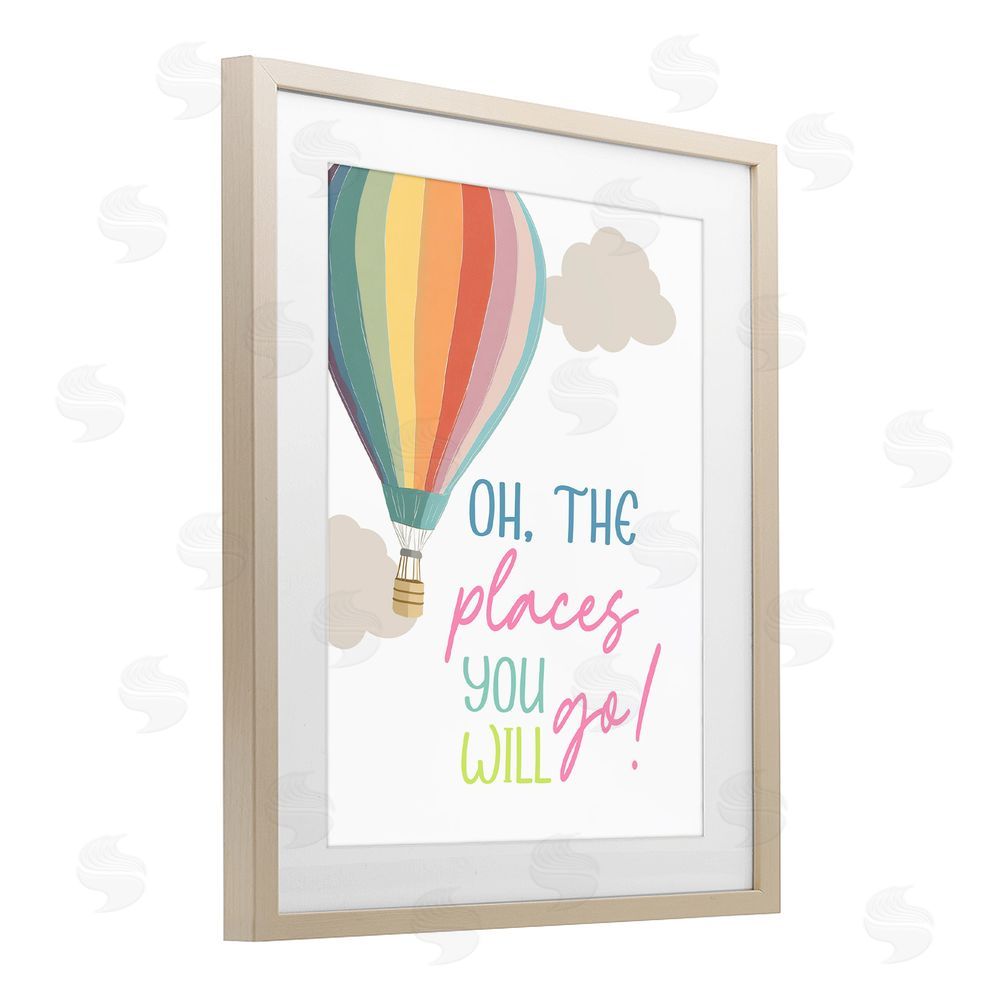 Christine Simpson Art The Places You Will Go Brown Framed Print Under Glass Wall Art