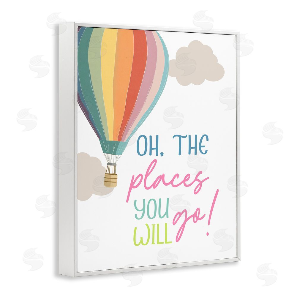Christine Simpson Art The Places You Will Go White Framed Giclee Wall Art Print