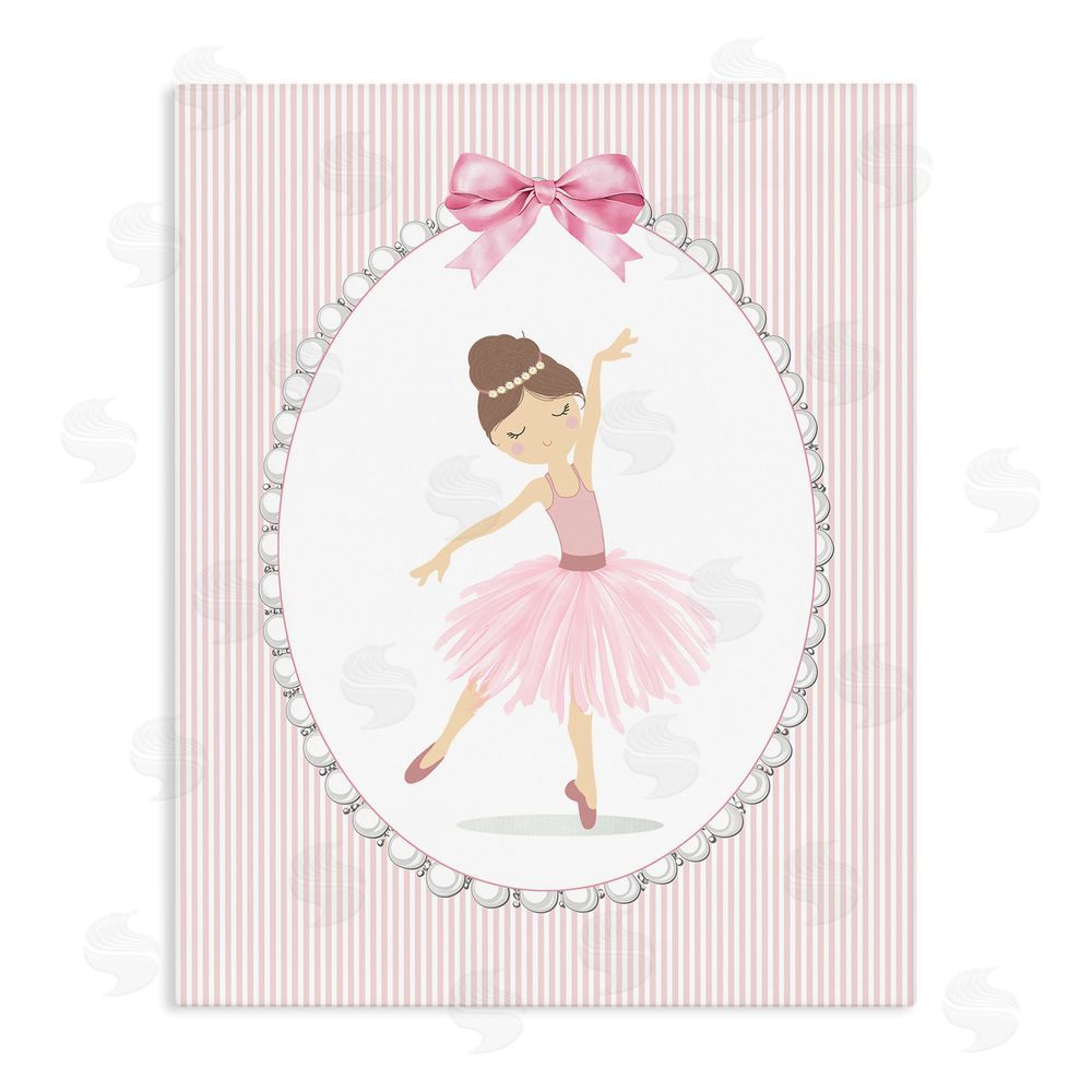 Christine Simpson Art Delicate Dance on Stripes Stretched Canvas Wall Art Print