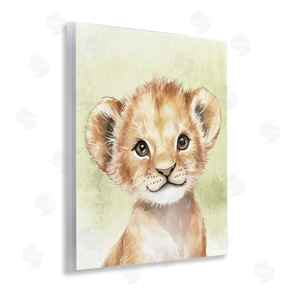Christine Simpson Art Jungle Friends Baby Lion Wooden Wall Plaque Art Print