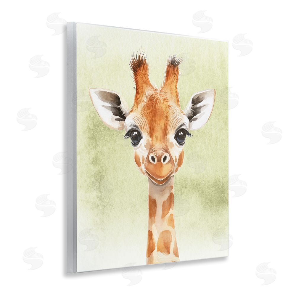 Christine Simpson Art Jungle Friends Baby Giraffe Wooden Wall Plaque Art Print