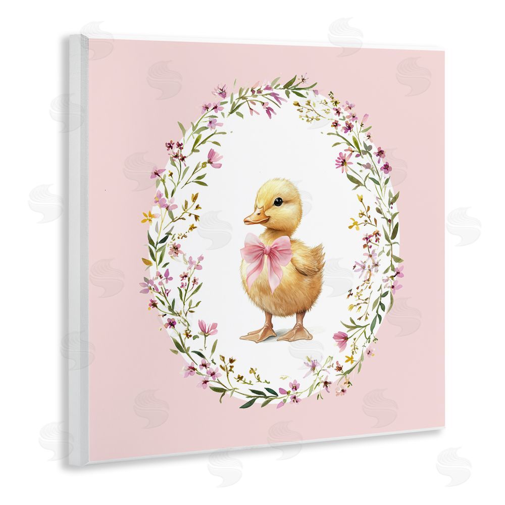 Christine Simpson Art Blush Pink Duckling Wall Plaque Art Print