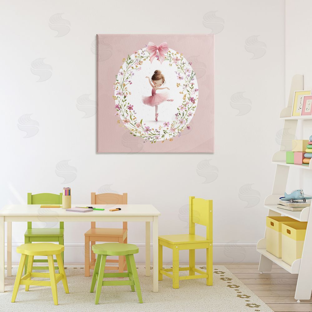 Christine Simpson Art Ballet Dancing Princess Stretched Canvas Wall Art in Room