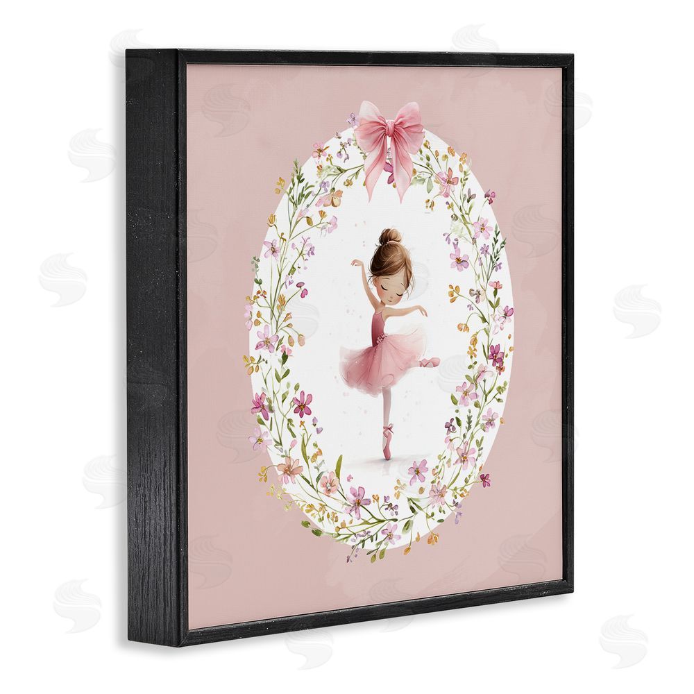 Christine Simpson Art Ballet Dancing Princess Black Framed Giclee Wall Art Print
