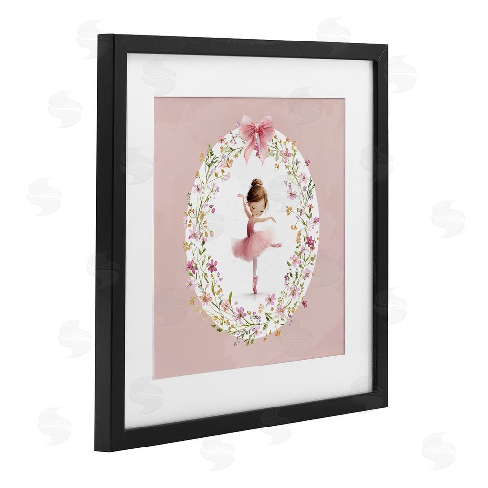 Christine Simpson Art Ballet Dancing Princess Black Framed Print Under Glass Wall Art