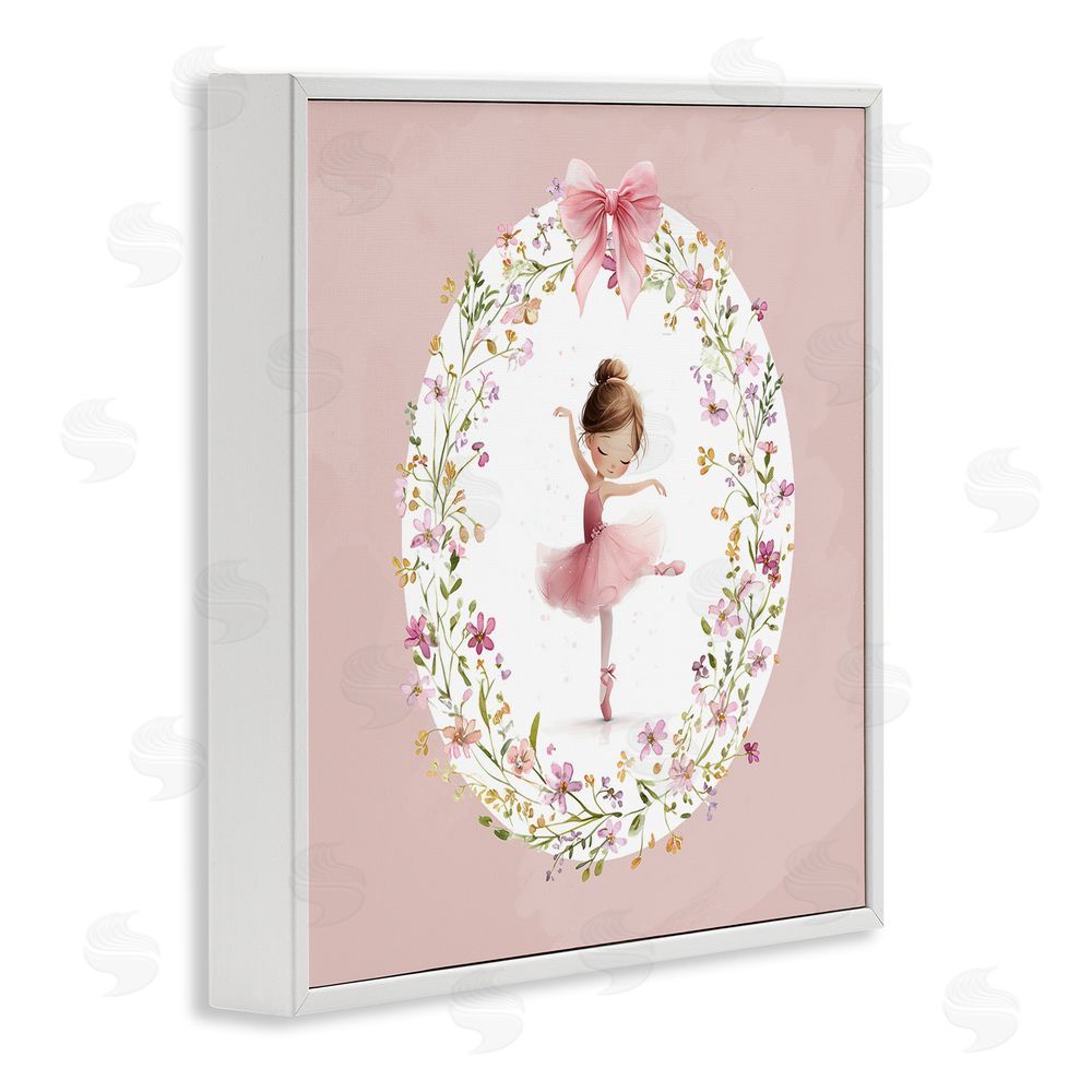 Christine Simpson Art Ballet Dancing Princess White Framed Giclee Wall Art Print