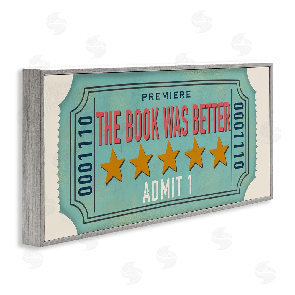 Julia Frost The Book Was Better Gray Framed Giclee Wall Art Print