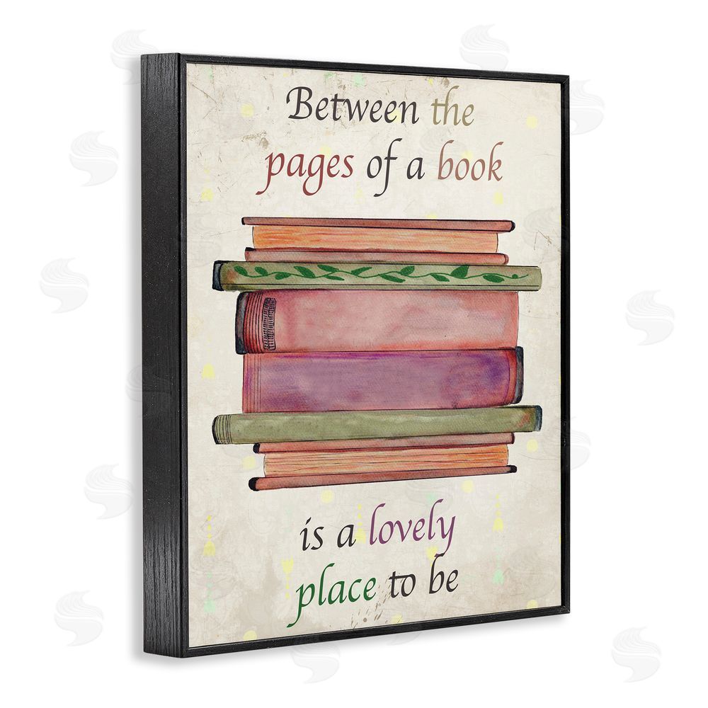 Julia Frost Between Pages Of A Book Black Framed Giclee Wall Art Print