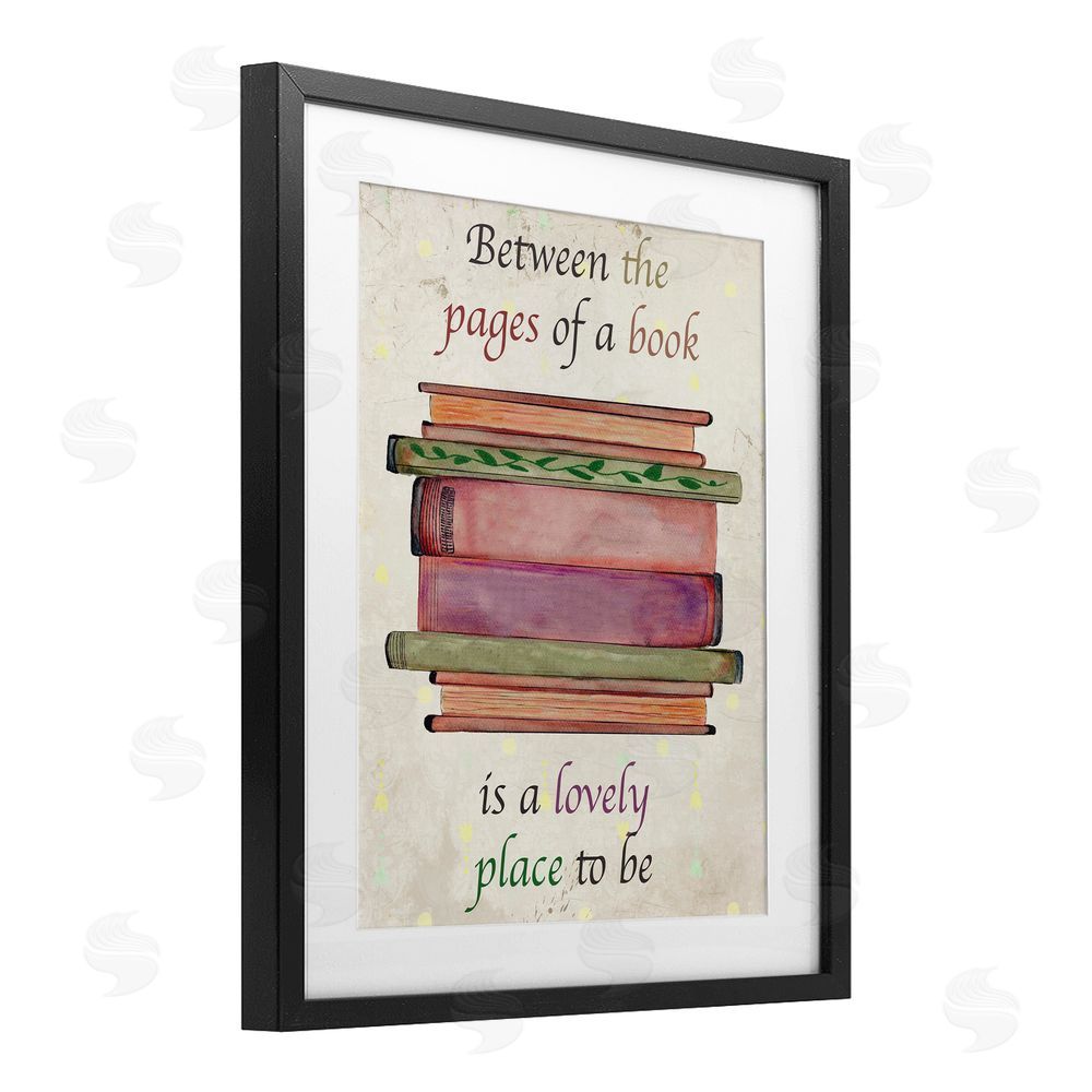 Julia Frost Between Pages Of A Book Black Framed Print Under Glass Wall Art