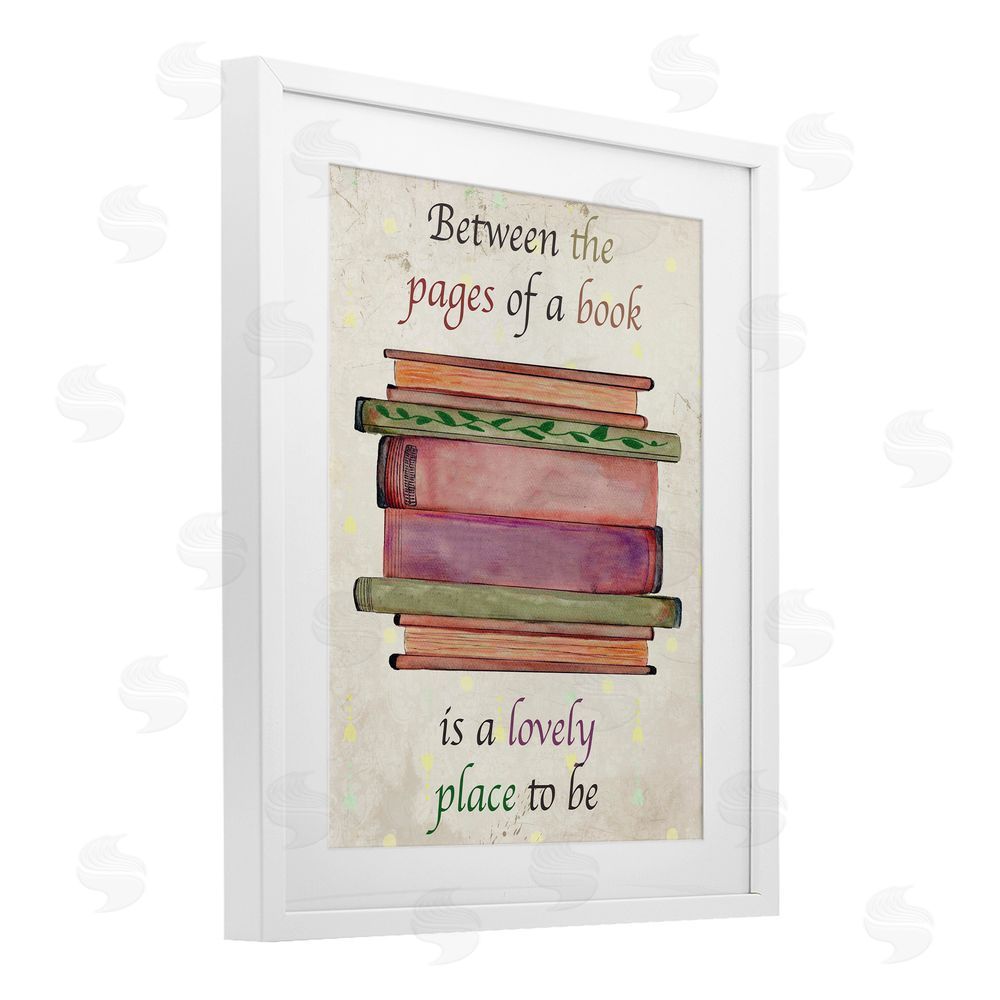 Julia Frost Between Pages Of A Book White Framed Print Under Glass Wall Art