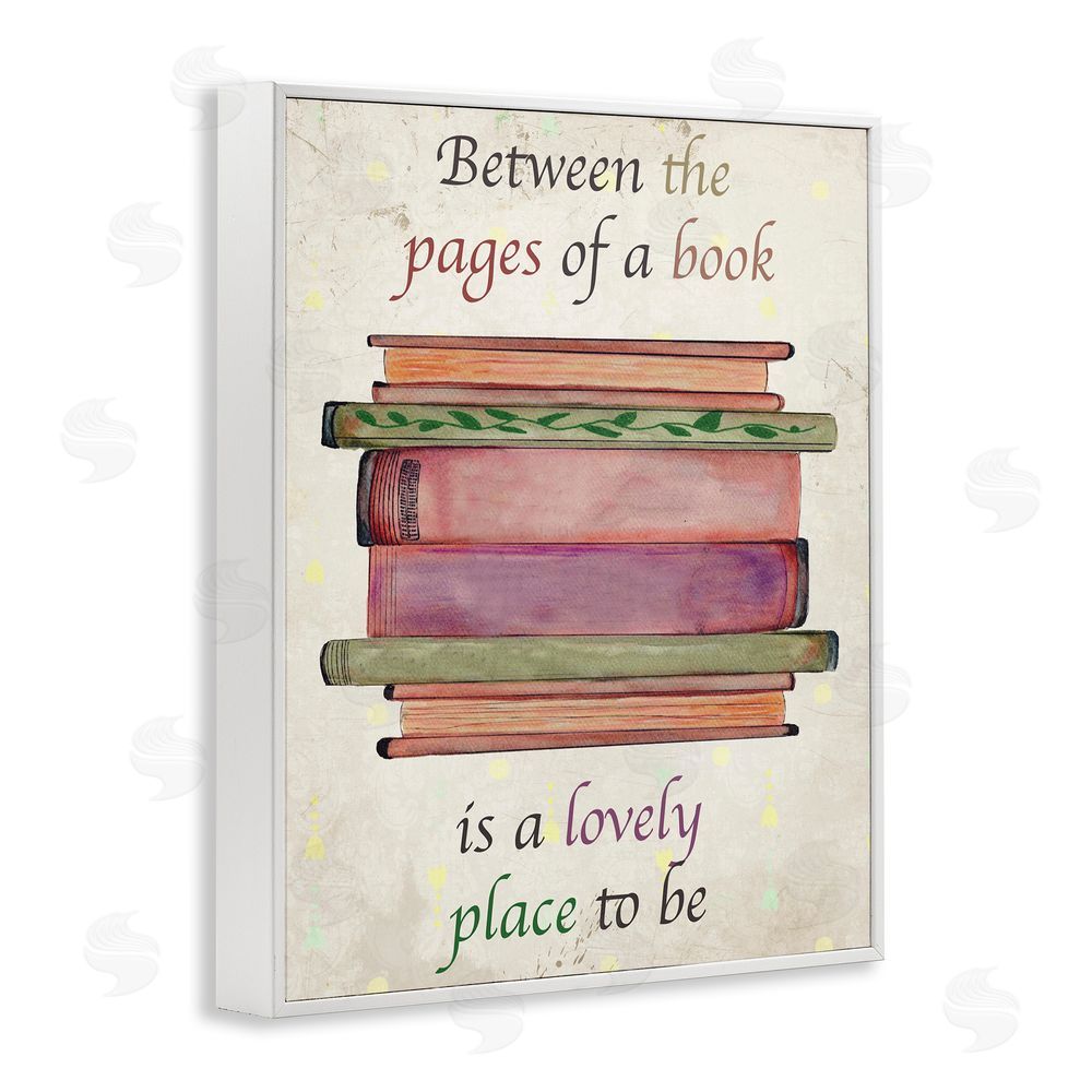 Julia Frost Between Pages Of A Book White Framed Giclee Wall Art Print