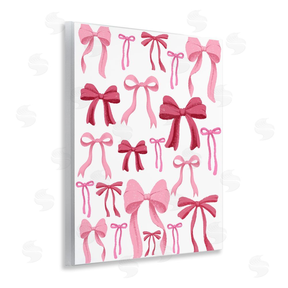 Marcus Prime Bows All Over Pink & Red Wooden Wall Plaque Art Print