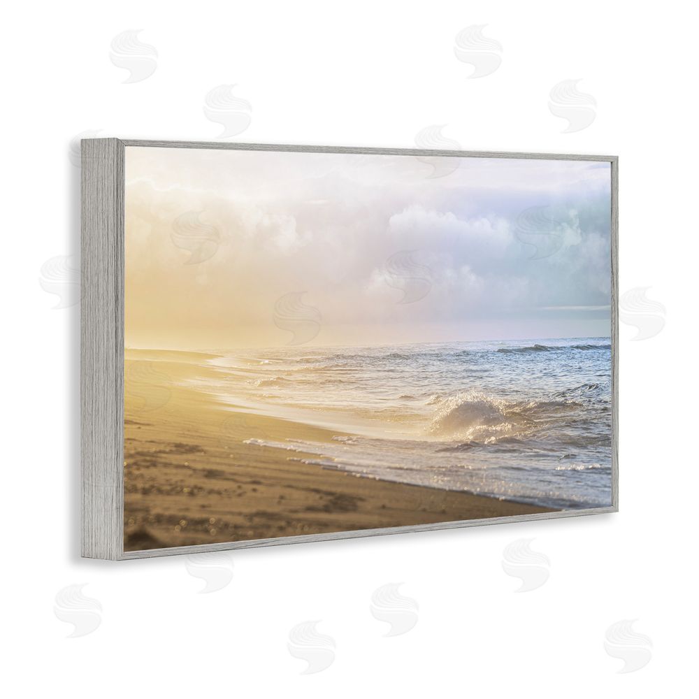 Marcus Prime Gentle Seaside Breeze Gray Framed Giclee Wall Art Print