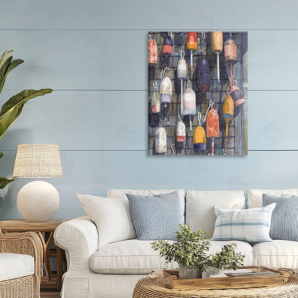 Patti Bishop Watercolor Hanging Buoys 
