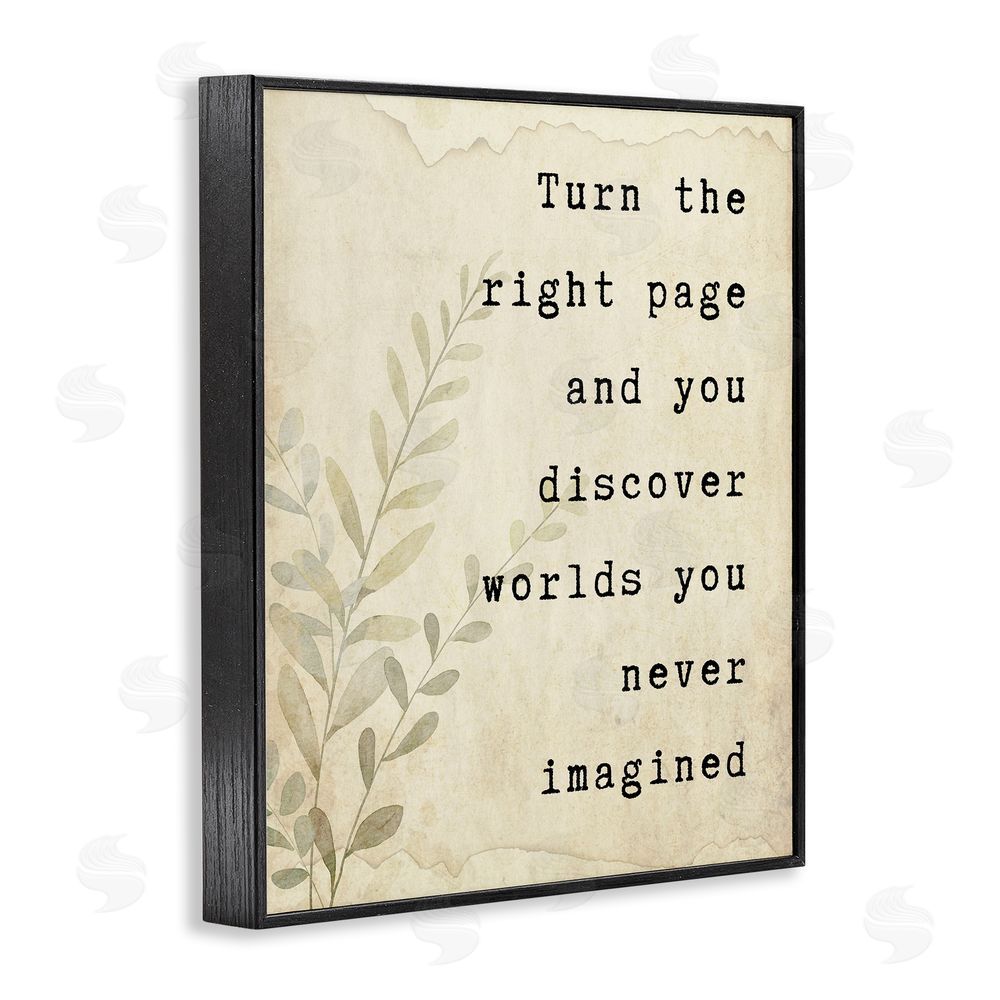 Julia Frost Literary Wonders Quote Black Framed Giclee Wall Art Print