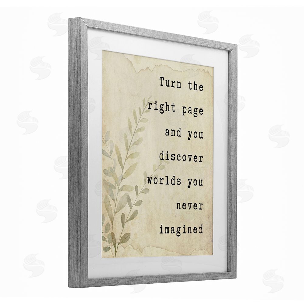 Julia Frost Literary Wonders Quote Gray Framed Print Under Glass Wall Art