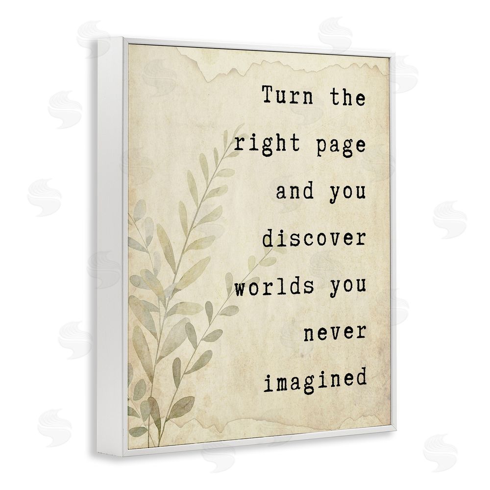 Julia Frost Literary Wonders Quote White Framed Giclee Wall Art Print