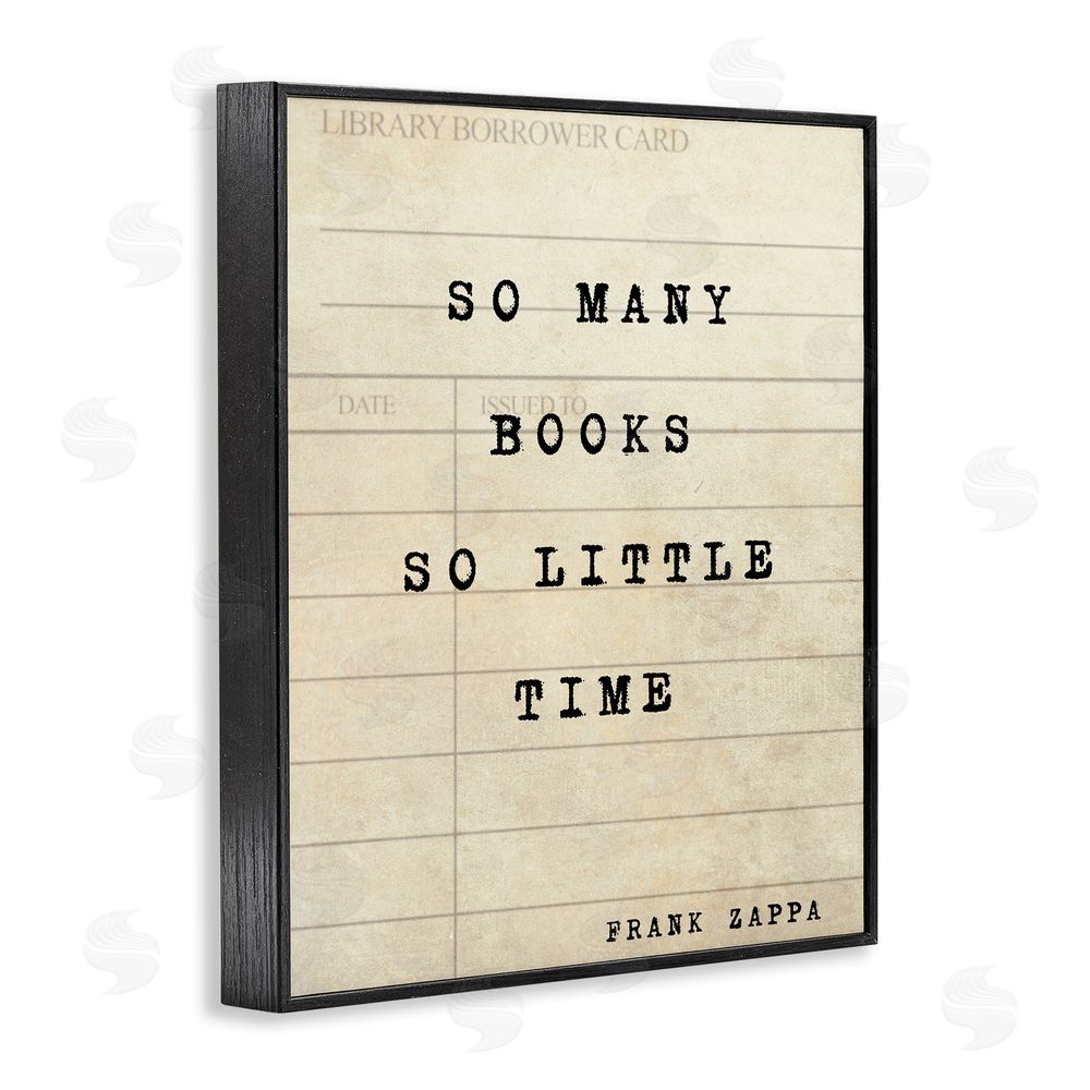 Julia Frost Many Books & Little Time Black Framed Giclee Wall Art Print