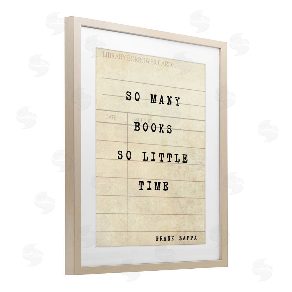 Julia Frost Many Books & Little Time Brown Framed Print Under Glass Wall Art