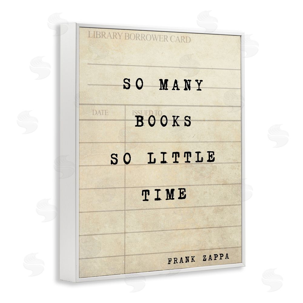 Julia Frost Many Books & Little Time White Framed Giclee Wall Art Print
