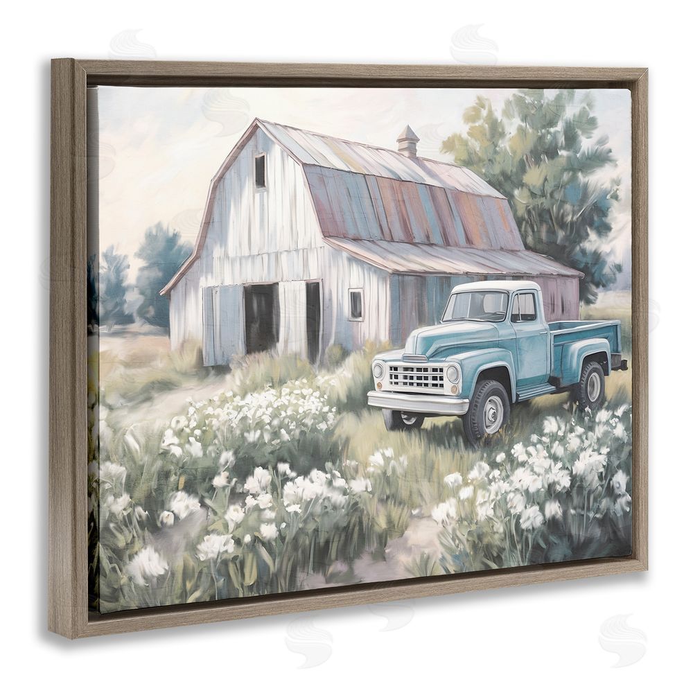 Kim Allen Pastoral Farm Dreams Brown Floating Frame Canvas Wall Art Print