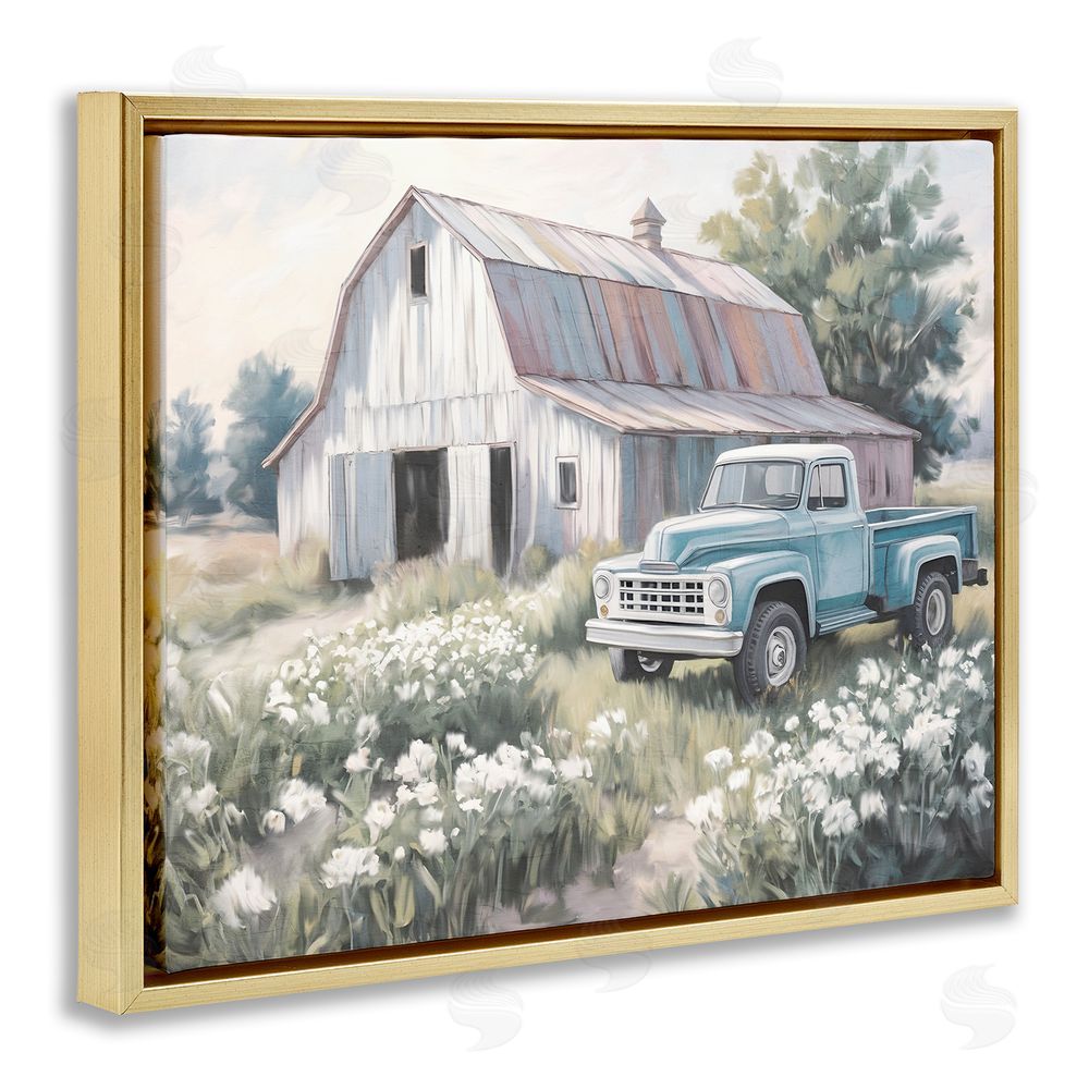 Kim Allen Pastoral Farm Dreams Gold Floating Frame Canvas Wall Art Print